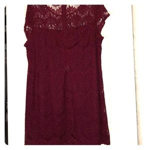 Burgundy dress
